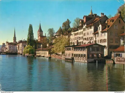 A5400 Switzerland Zurich Schipfe, Fraumunster und St Peters-Kirche