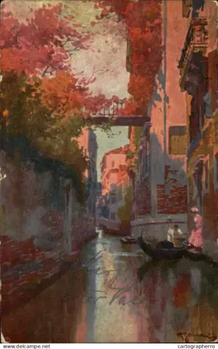 A5936 Venezia (Venice) cartolina illustratore Rio Abrizzi