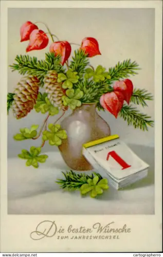 A5936 Die besten Wunsche zum Jahrewechsel AK