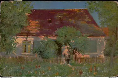 A5936 Kunstler-AK Ensdorf Haus 1933