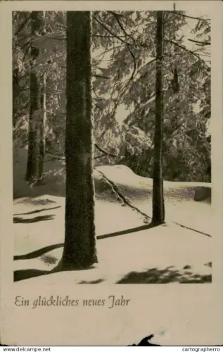 A5936 Holidays & Celebrations greetings postcard New year Germany 1941 Winter Landschaft