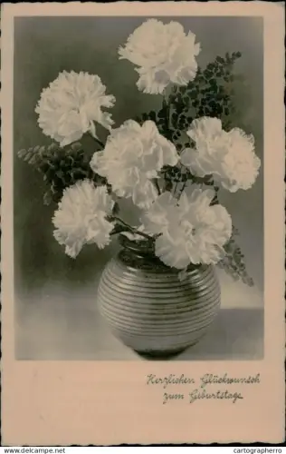 A5936 Birthday greetings flowers Germany 1942