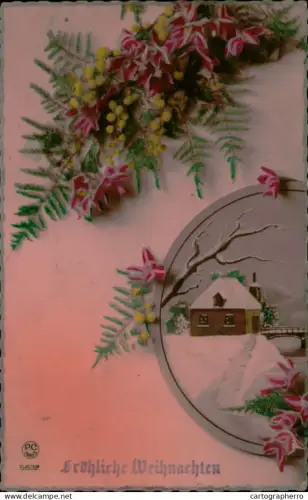 A5936 Christmas greetings postcard 1943