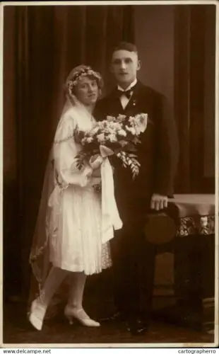 A5936 Wedding souvenir vintage photo postcard