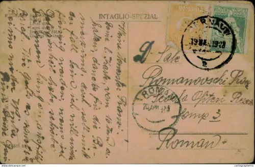 A5936 Postcard correspondence Czernowitz Bukowina - Roman 1923 Summer day fine art