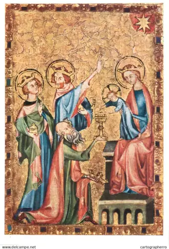 A5404 Religious fine art Kolner Meister Anbetung der Konige XIV century