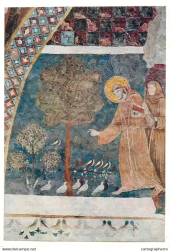 A5403 Religious fine art S Francesco "Sermon to the Birds"