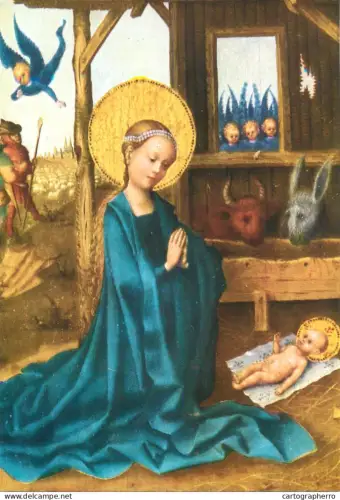 A5403 Religious fine art Anbetung des Kindes Ausschnitt Stephen Lochner