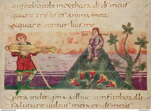 A5403 Religious fine art Stuttgart Psalter Psalm 42-43