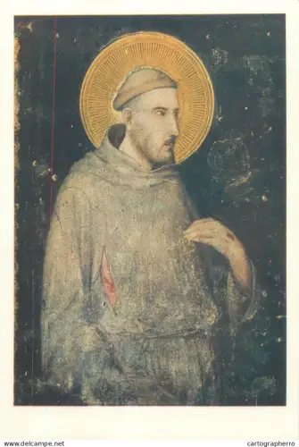 A5403 Religious fine art Assisi Basilica di S Francesco - S Francesco portrait di Simone Martini