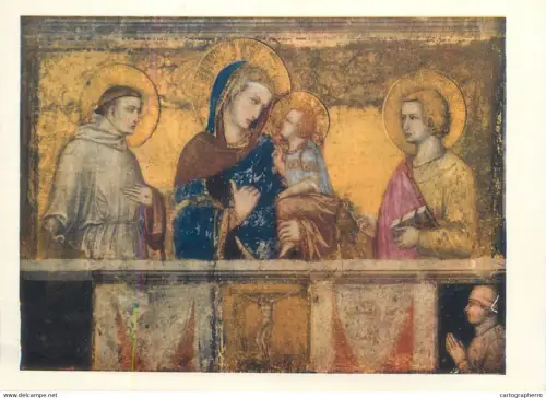 A5403 Religious fine art  Assisi Basilica di S Francesco La Madonna col Figlio e Santi si Pietro Lorenzetti