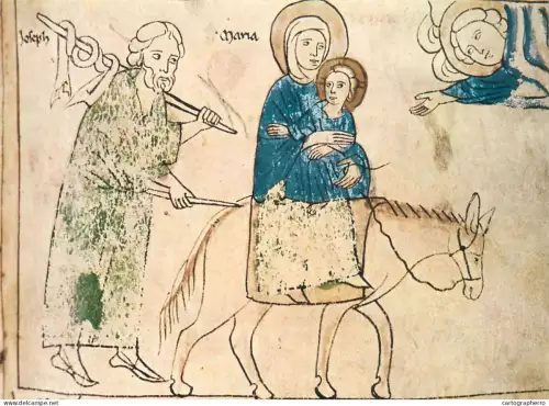 A5402 Religious fine art Flucht nach Aegypten 12th-13th century