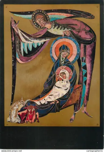 A5402 Religious fine art Geburt Christi Ausschnitt aus dem Flugelaltar im Wildenburg (Eifel)