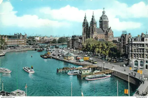 A5439 Netherlands Amsterdam Prince Henrikkade with St Nicholas Church