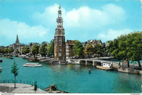 A5439 Netherlands Amsterdam Oude Schans met Montelbaanstoren