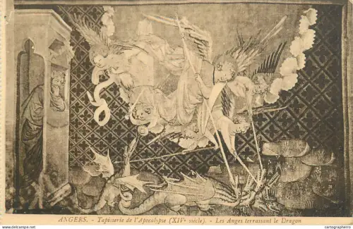 A5170 France Angers Tapisserie de l'Apocalypse XIV siecle - Les Anges terrasant le Dragon