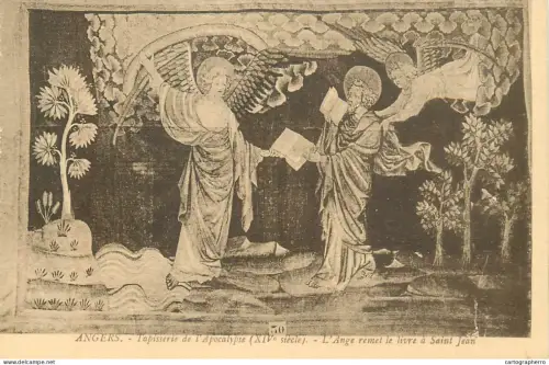 A5170 France Angers Tapisserie de l'Apocalypse XIV L'Ange remet le livre a St Jean