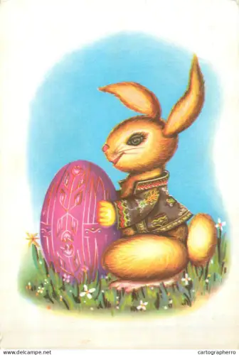 A5409 Easter bunny with egg illustration