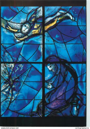 A5408 Religious fine art Mainz Pfarrkirche St Stephan Marc Chagall Prophet Elijah