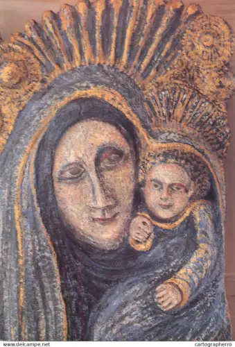 A5408 Religious fine art Madonna mit Kind Sr. M Immolata Meyen, 1987 postcard