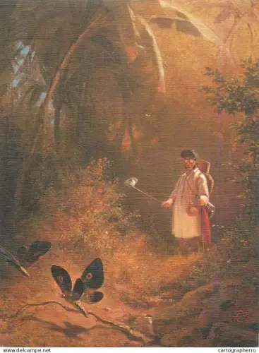 A5408 Religious fine art Schmetterlingsfanger ausschnitt Carl Spitzweg