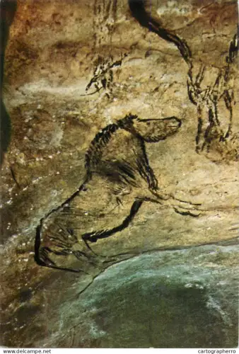A5408 Religious fine art France Niaux prehistoric cave horse drawing