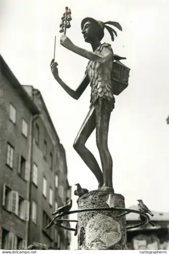 A5408 Religious fine art Austria Salzburg Papageno-Brunnnen von Hilde Heger