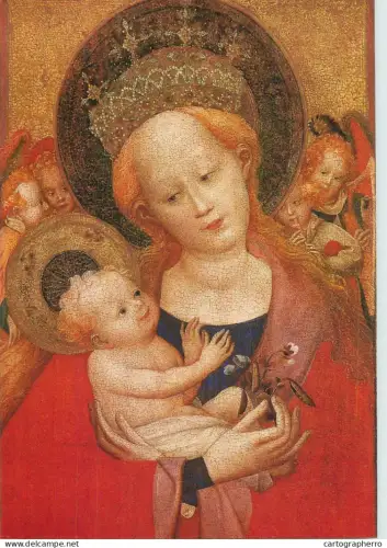 A5405 Religious fine art Madonna mit der bluhenden Erbse Kolner Meister um 1425