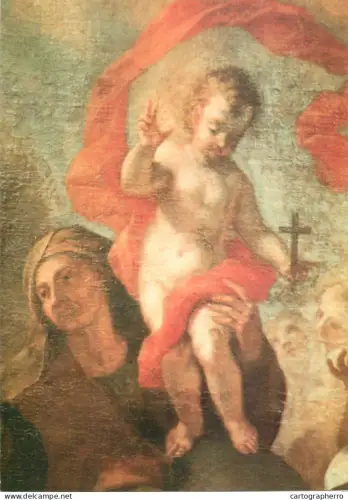 A5405 Religious fine art Germany Ausburg Sternkirche Mutter Anna und Jesuskind v. J.G Berkmuller um 1730