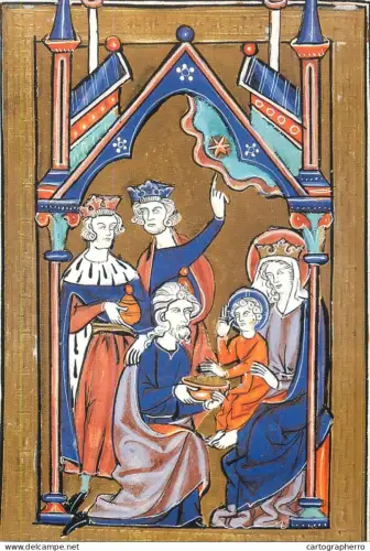 A5405 Religious fine art Anbetung der Konige Psalterium XIII