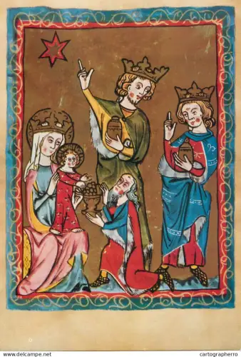 A5405 Religious fine art Stift Engelberg Geburt Christi Anbetung der Heilige Konige