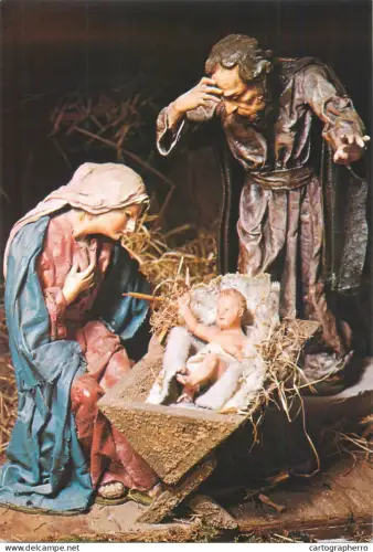 A5404 Religious fine art Benediktiner Abtei Ottobeuren Heilige Familie aus der barocken Weinachtskrippe