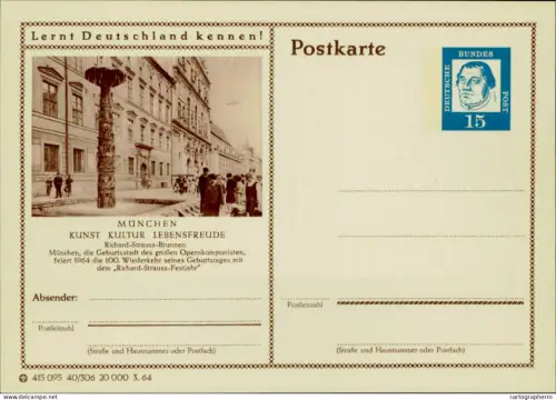 A5937 German illustrated postal stationery postcard Munich Muenchen