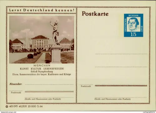 A5937 German illustrated postal stationery postcard Munich Muenchen