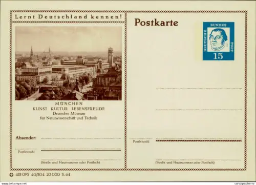 A5937 German illustrated postal stationery postcard Munich Muenchen