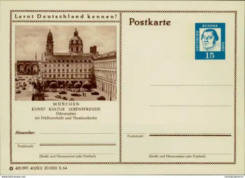 A5937 German illustrated postal stationery postcard Munich Muenchen