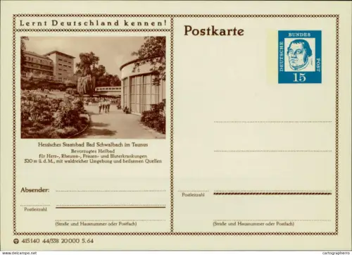A5937 German illustrated postal stationery postcard Bad Schwalbach