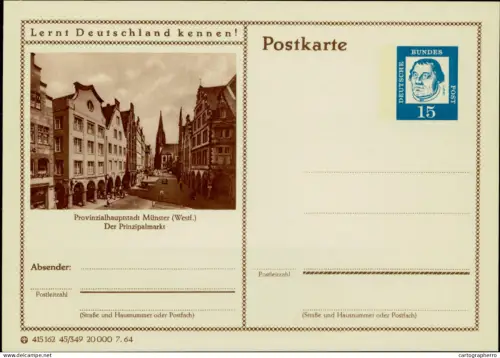A5937 German illustrated postal stationery postcard Münster Muenster