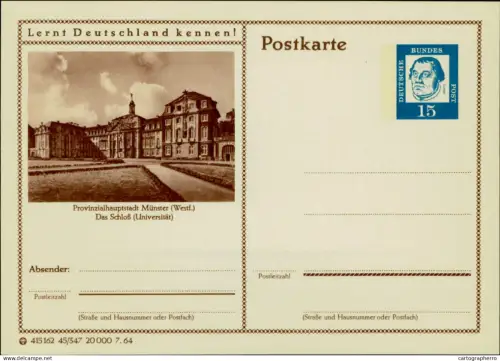 A5937 German illustrated postal stationery postcard Münster Muenster