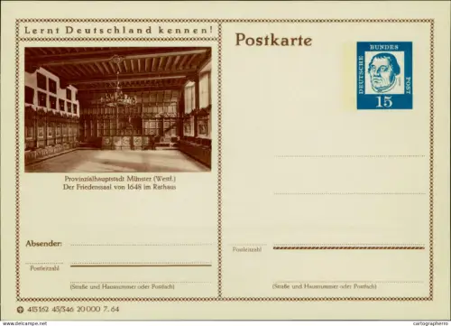 A5937 German illustrated postal stationery postcard Münster Muenster