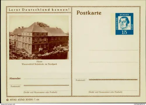 A5937 German illustrated postal stationery postcard Herne