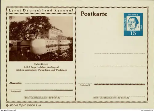 A5937 German illustrated postal stationery postcard Gelsenkirchen