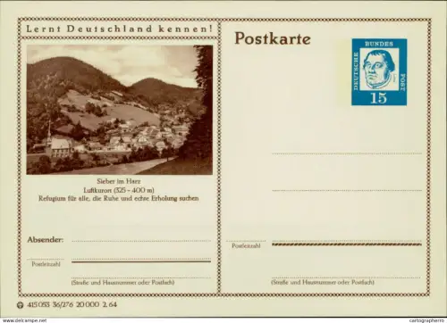 A5937 German illustrated postal stationery postcard Sieber
