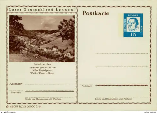 A5937 German illustrated postal stationery postcard Lerbach