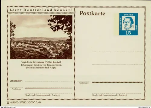 A5937 German illustrated postal stationery postcard Vogt