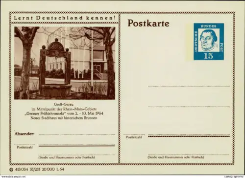 A5937 German postal stationery postcard Groß-Gerau