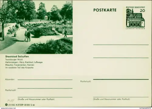A5937 German illustrated postal stationery postcard Bad Salzuflen, Germany