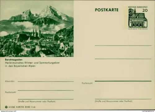 A5937 German illustrated postal stationery postcard Berchtesgaden