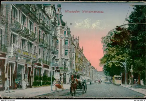 A5939 Germany Wiesbaden AK Wilhelmstrasse