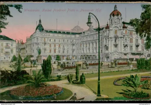 A5939 Germany Wiesbaden AK Kaiser Friedrich Platz